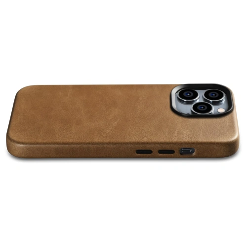 Kup Case iCarer Öl Wachs Premium Leder MagSafe Apple iPhone 14 Pro Max hellbraun - ICR339 - {ean13} - Sklep Home Screen