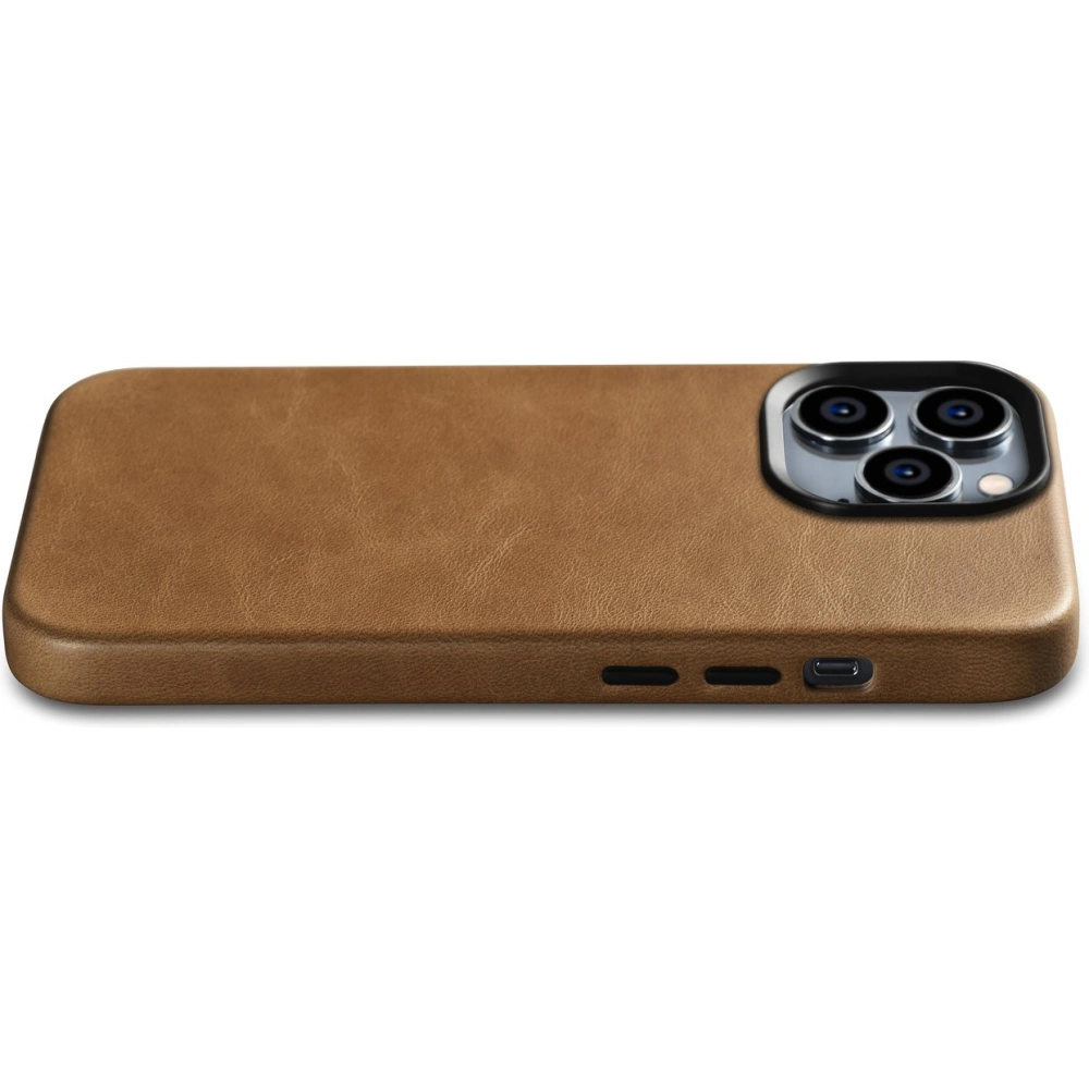 Etui iCarer Oil Wax Premium Leather MagSafe Apple iPhone 14 Pro Max jasnobrązowy