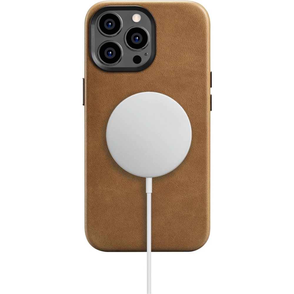 Etui iCarer Oil Wax Premium Leather MagSafe Apple iPhone 14 Pro Max jasnobrązowy