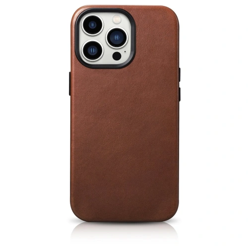 Kup Etui iCarer Oil Wax Premium Leather MagSafe Apple iPhone 14 Pro Max hnědá - ICR340 - {ean13} - Sklep Home Screen