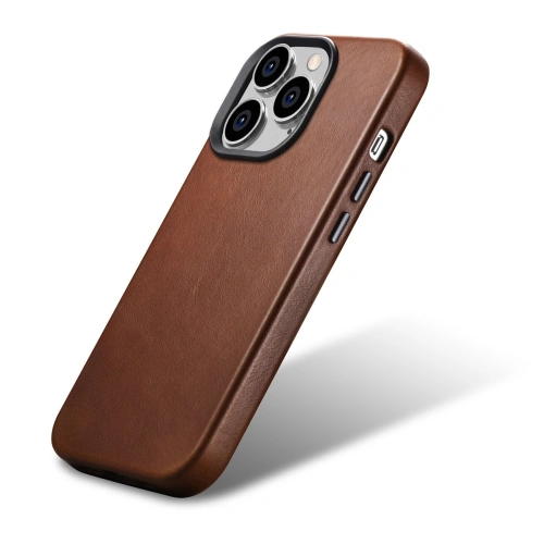 Kup Etui iCarer Oil Wax Premium Leather MagSafe Apple iPhone 14 Pro Max hnědá - ICR340 - {ean13} - Sklep Home Screen