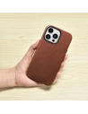 Kup Etui iCarer Oil Wax Premium Leather MagSafe Apple iPhone 14 Pro Max hnědá - ICR340 - {ean13} - Sklep Home Screen
