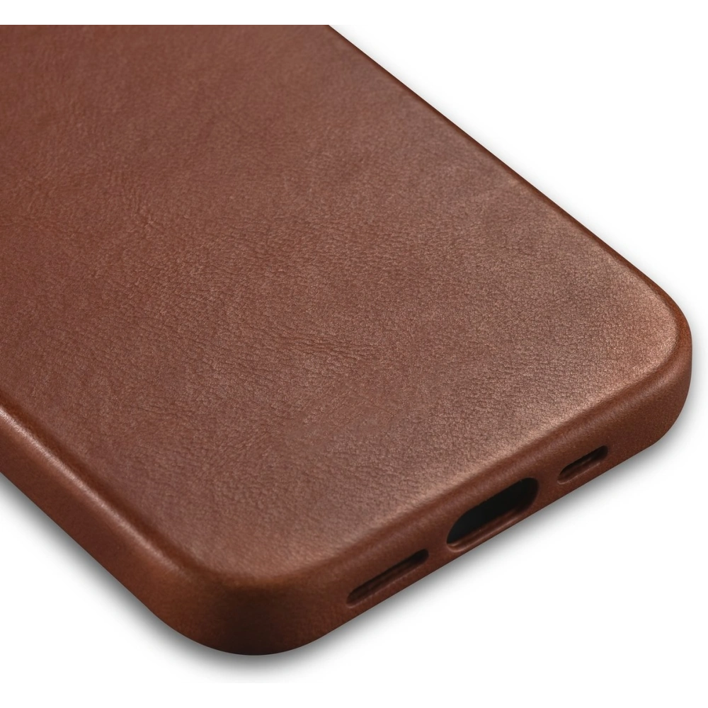 Etui iCarer Oil Wax Premium Leather MagSafe Apple iPhone 14 Pro Max brązowy