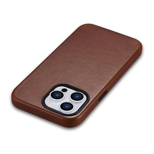 Kup Etui iCarer Oil Wax Premium Leather MagSafe Apple iPhone 14 Pro Max hnědá - ICR340 - {ean13} - Sklep Home Screen