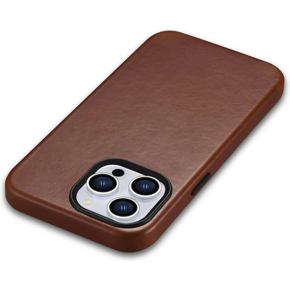 Etui iCarer Oil Wax Premium Leather MagSafe Apple iPhone 14 Pro Max brązowy