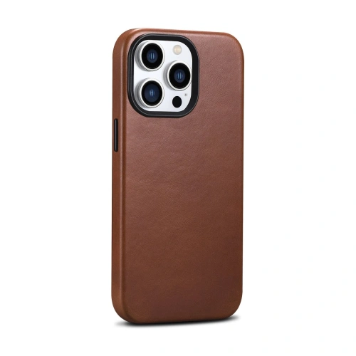 Kup Etui iCarer Oil Wax Premium Leather MagSafe Apple iPhone 14 Pro Max hnědá - ICR340 - {ean13} - Sklep Home Screen