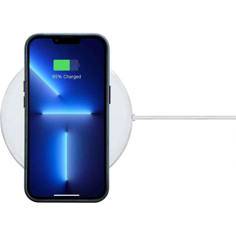 Etui iCarer Oil Wax Premium Leather MagSafe Apple iPhone 14 Pro Max ciemnoniebieski