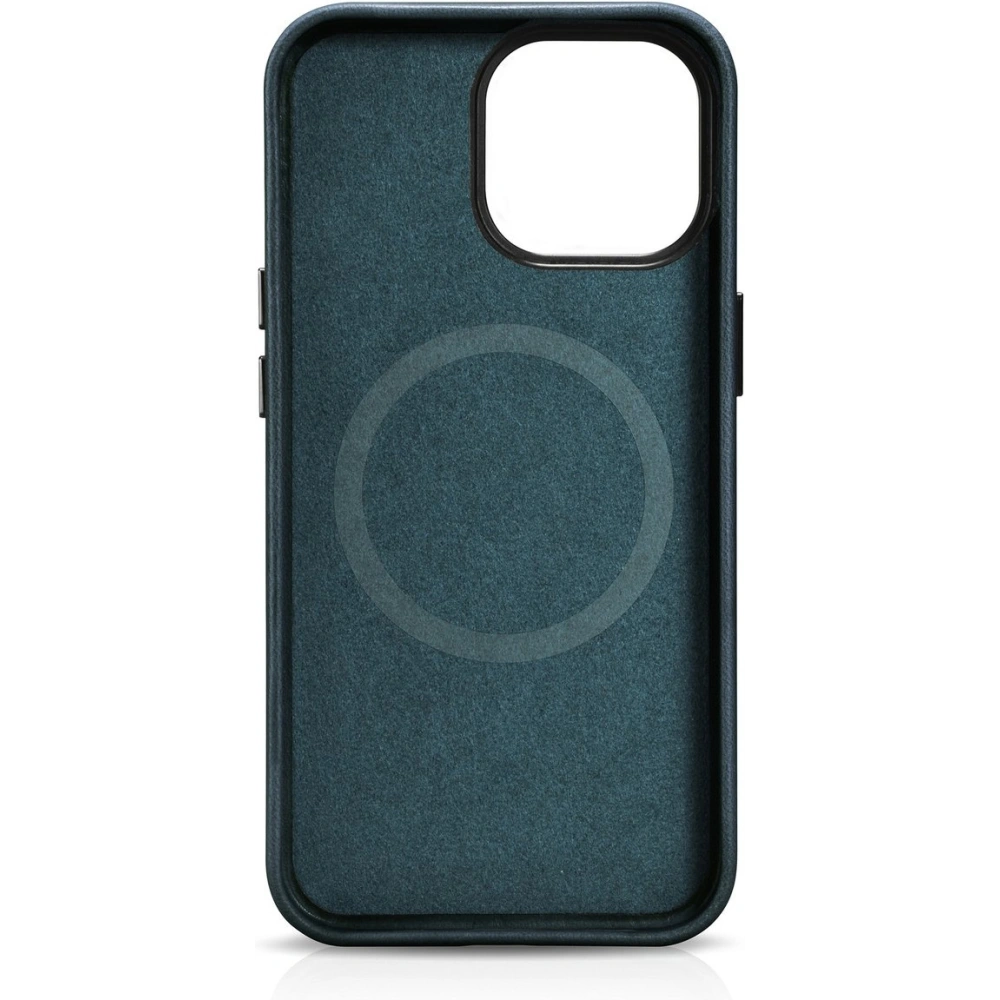 Etui iCarer Oil Wax Premium Leather MagSafe Apple iPhone 14 Pro Max ciemnoniebieski