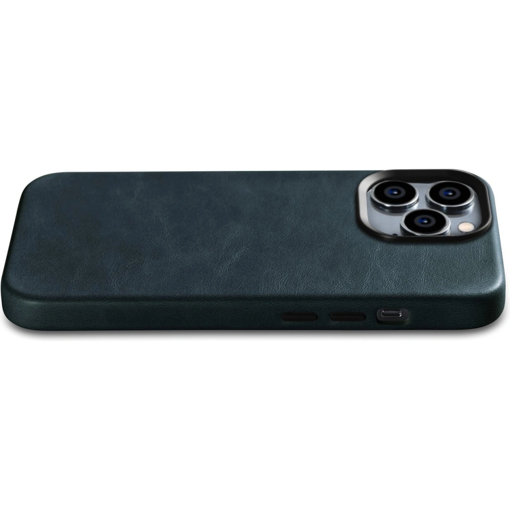 Etui iCarer Oil Wax Premium Leather MagSafe Apple iPhone 14 Pro Max ciemnoniebieski