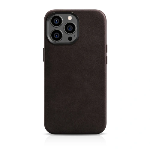 Kup Husă iCarer Oil Wax Premium Leather MagSafe Apple iPhone 14 Pro Max maro închis - ICR342 - {ean13} - Sklep Home Screen