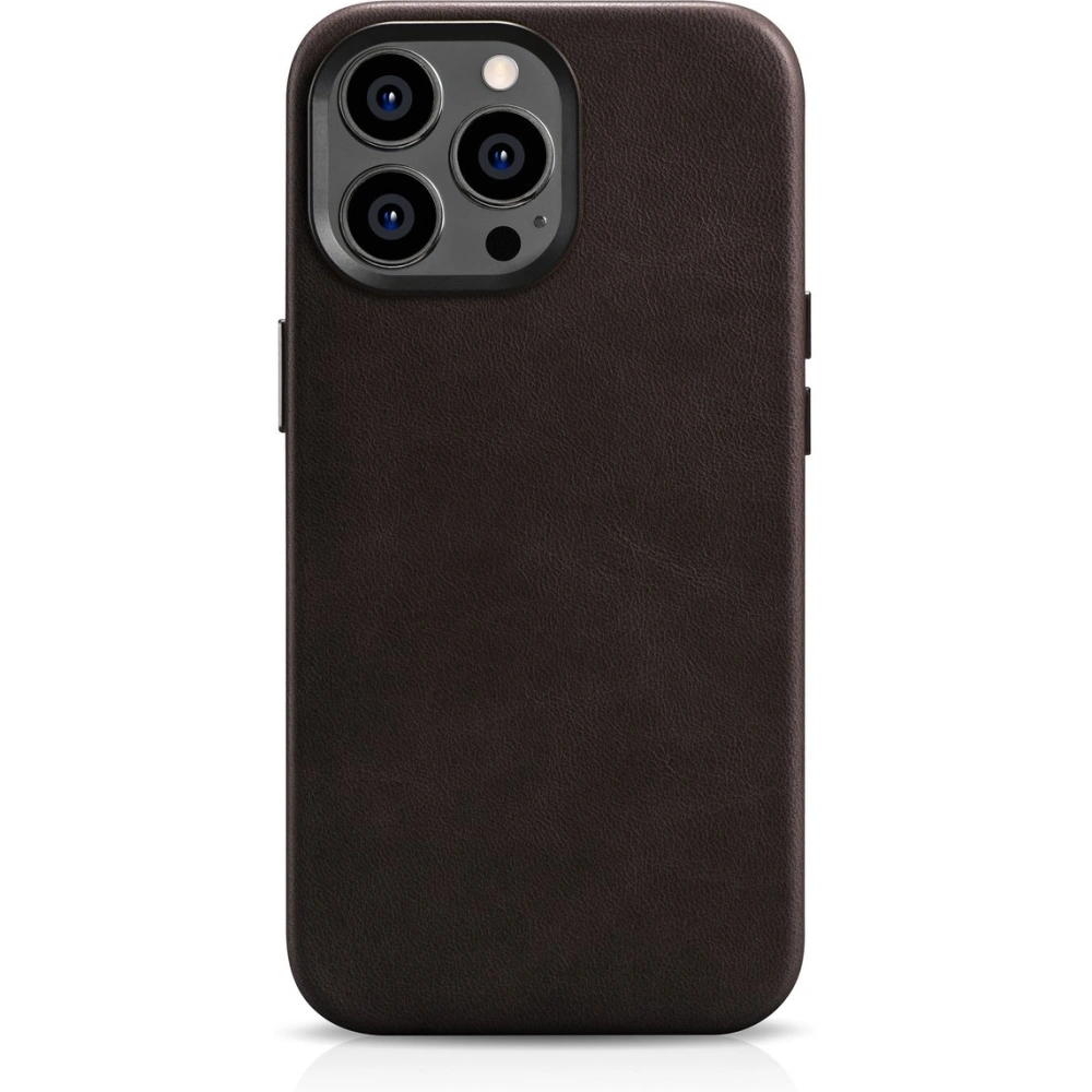 Etui iCarer Oil Wax Premium Leather MagSafe Apple iPhone 14 Pro Max ciemnobrązowy