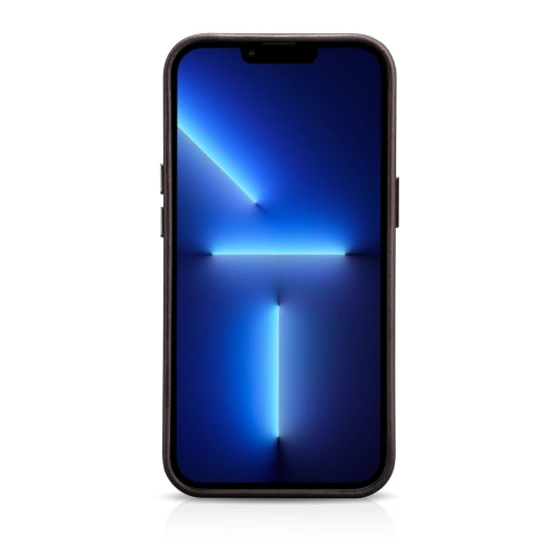 Kup Husă iCarer Oil Wax Premium Leather MagSafe Apple iPhone 14 Pro Max maro închis - ICR342 - {ean13} - Sklep Home Screen