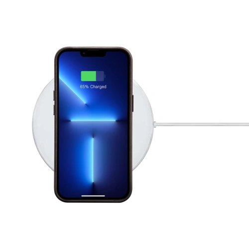 Kup Husă iCarer Oil Wax Premium Leather MagSafe Apple iPhone 14 Pro Max maro închis - ICR342 - {ean13} - Sklep Home Screen