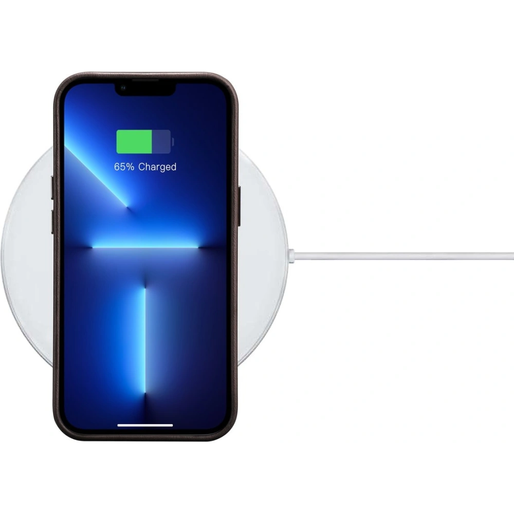 Etui iCarer Oil Wax Premium Leather MagSafe Apple iPhone 14 Pro Max ciemnobrązowy