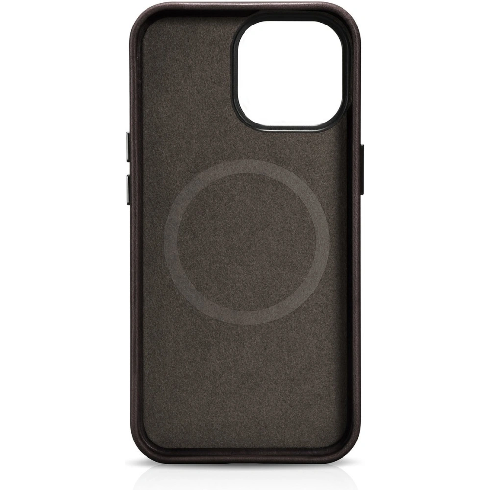 Etui iCarer Oil Wax Premium Leather MagSafe Apple iPhone 14 Pro Max ciemnobrązowy