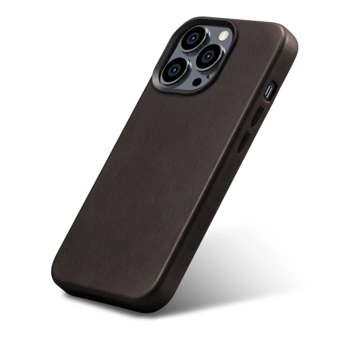 Buy iCarer Oil Wax Premium Leather MagSafe Apple iPhone 14 Pro Max dark brown - ICR342 - {ean13} - Home Screen Store Europe