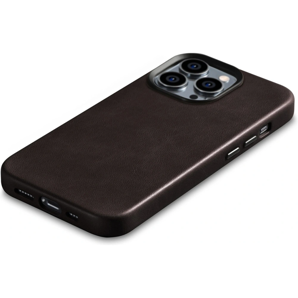 Etui iCarer Oil Wax Premium Leather MagSafe Apple iPhone 14 Pro Max ciemnobrązowy
