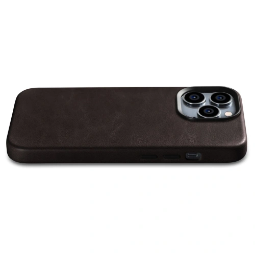 Kup Husă iCarer Oil Wax Premium Leather MagSafe Apple iPhone 14 Pro Max maro închis - ICR342 - {ean13} - Sklep Home Screen