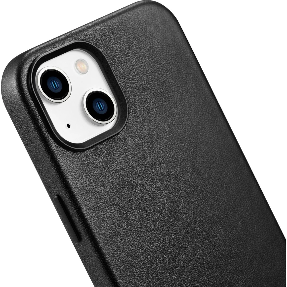 Etui iCarer Case Leather MagSafe Apple iPhone 14 czarny