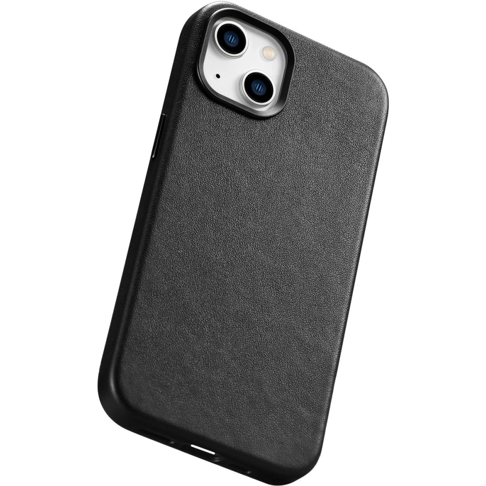 Etui iCarer Case Leather MagSafe Apple iPhone 14 czarny