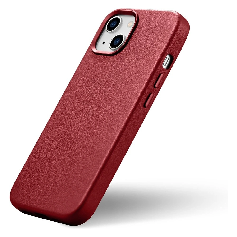 Etui iCarer Case Leather MagSafe Apple iPhone 14 czerwony