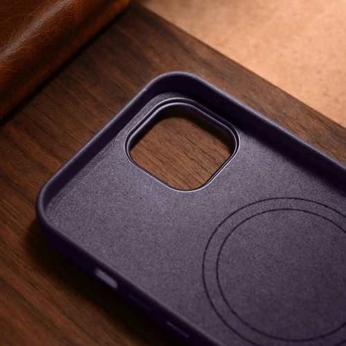 Kup Case iCarer Case Leder MagSafe Apple iPhone 14 dunkelviolett - ICR346 - {ean13} - Sklep Home Screen
