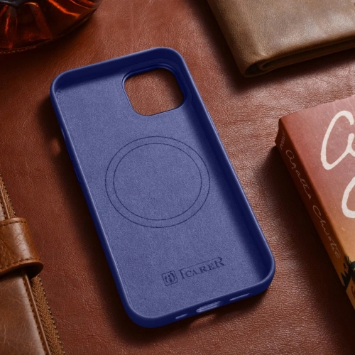 Kup Husă iCarer Case Leather MagSafe Apple iPhone 14 violet deschis - ICR347 - {ean13} - Sklep Home Screen