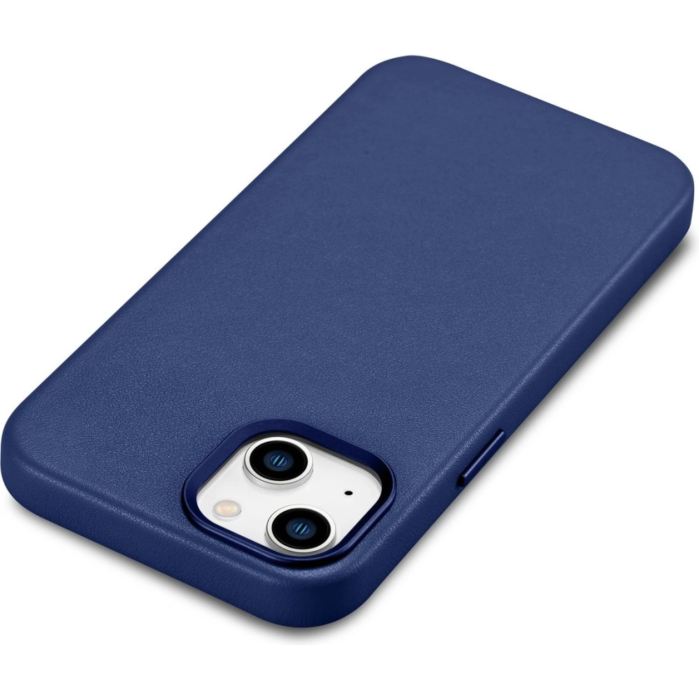 Etui iCarer Case Leather MagSafe Apple iPhone 14 niebieski
