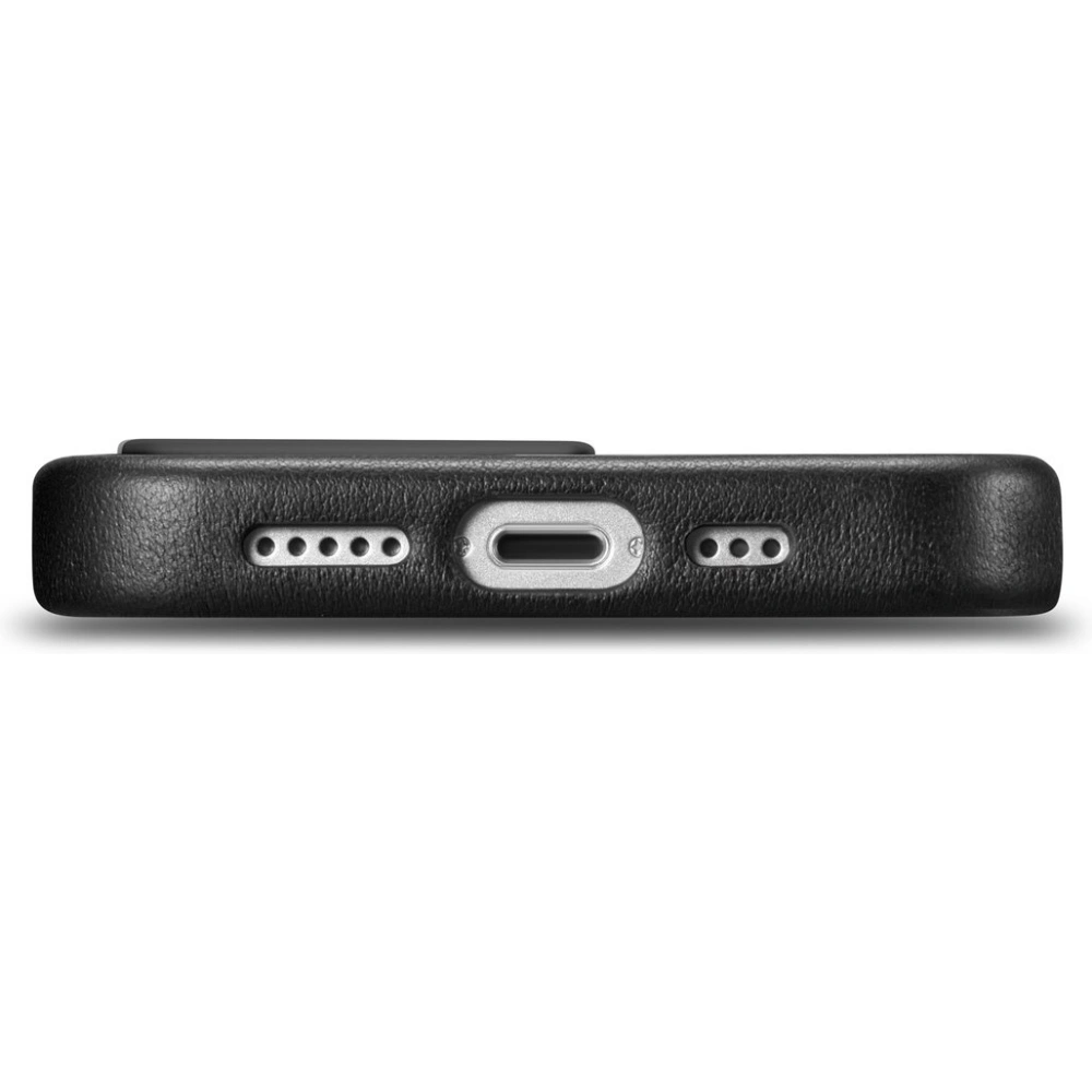 Etui iCarer Case Leather MagSafe Apple iPhone 14 Pro czarny