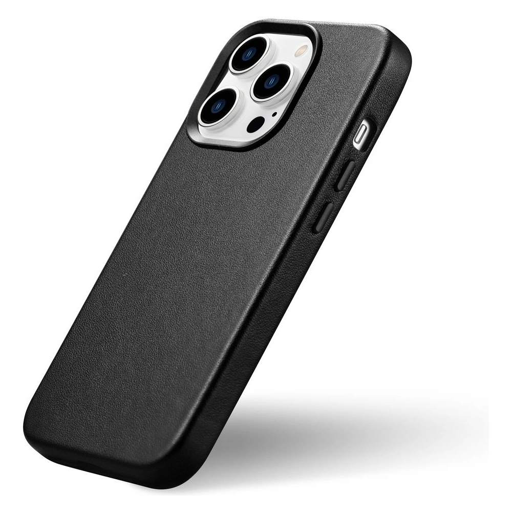 Etui iCarer Case Leather MagSafe Apple iPhone 14 Pro czarny