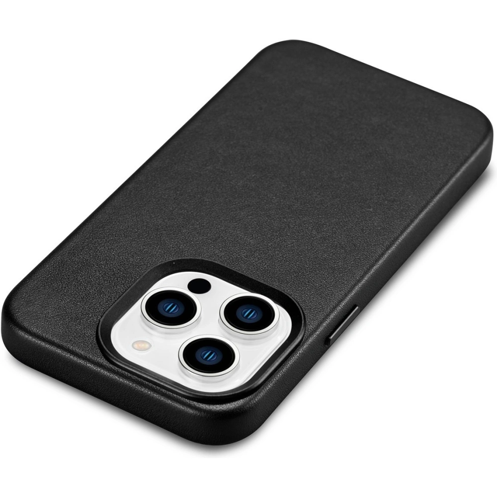 Etui iCarer Case Leather MagSafe Apple iPhone 14 Pro czarny