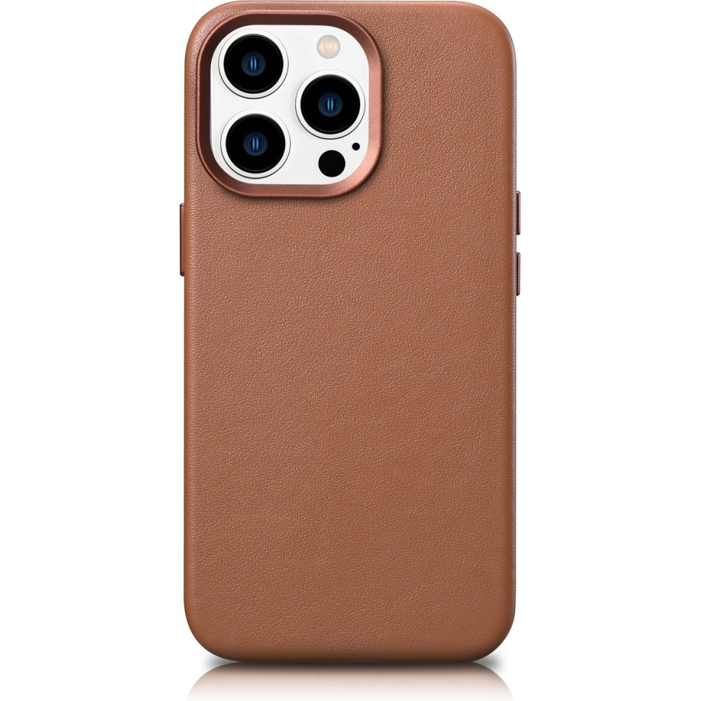 Etui iCarer Case Leather MagSafe Apple iPhone 14 Pro brązowy