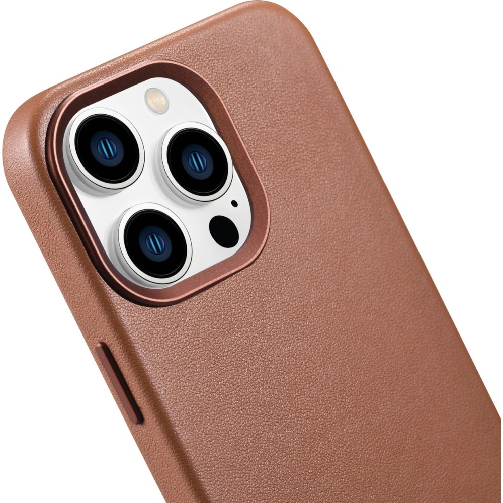 Etui iCarer Case Leather MagSafe Apple iPhone 14 Pro brązowy