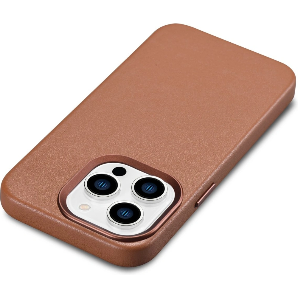 Etui iCarer Case Leather MagSafe Apple iPhone 14 Pro brązowy