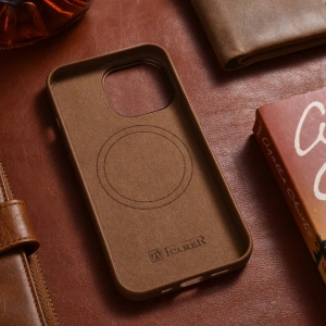 Kup Etui iCarer Case Leather MagSafe Apple iPhone 14 Pro hnědá - ICR350 - {ean13} - Sklep Home Screen