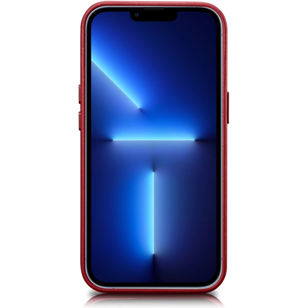 Etui iCarer Case Leather MagSafe Apple iPhone 14 Pro czerwony