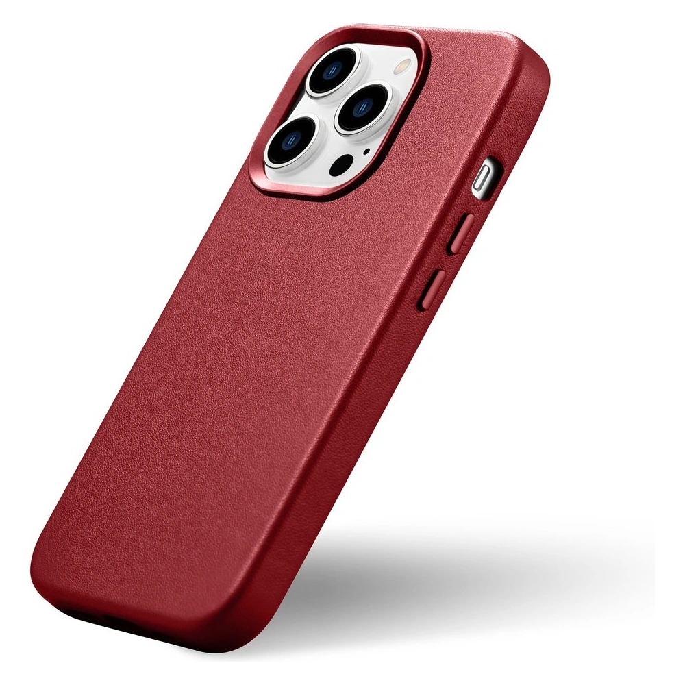 Etui iCarer Case Leather MagSafe Apple iPhone 14 Pro czerwony