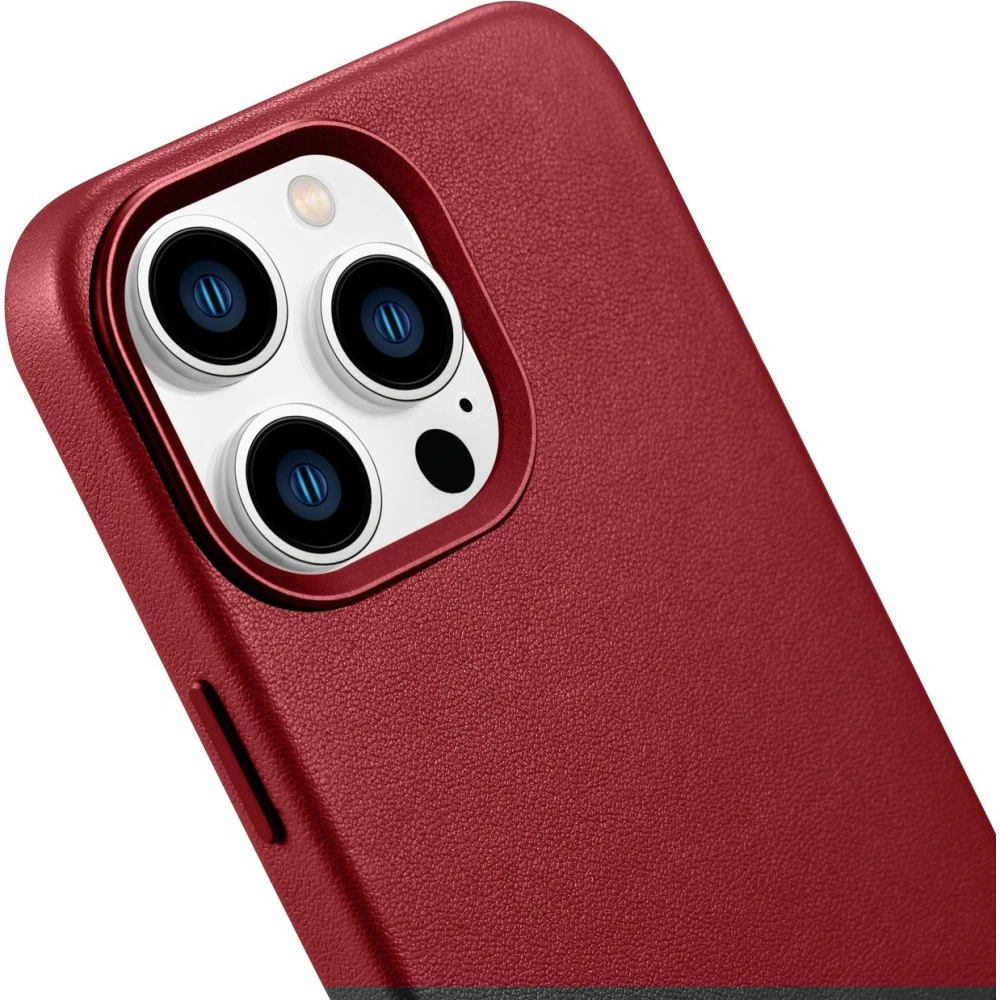 Etui iCarer Case Leather MagSafe Apple iPhone 14 Pro czerwony