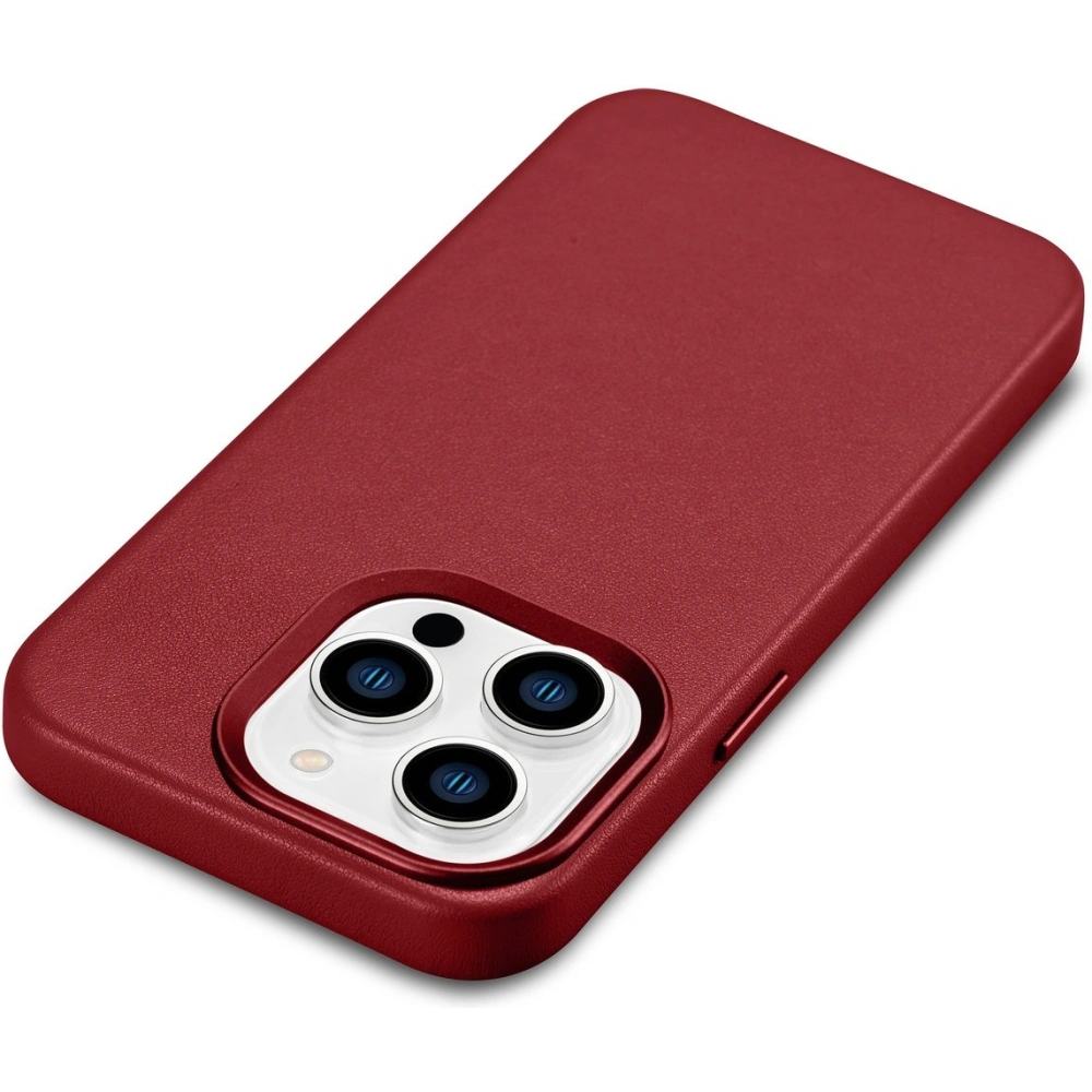 Etui iCarer Case Leather MagSafe Apple iPhone 14 Pro czerwony