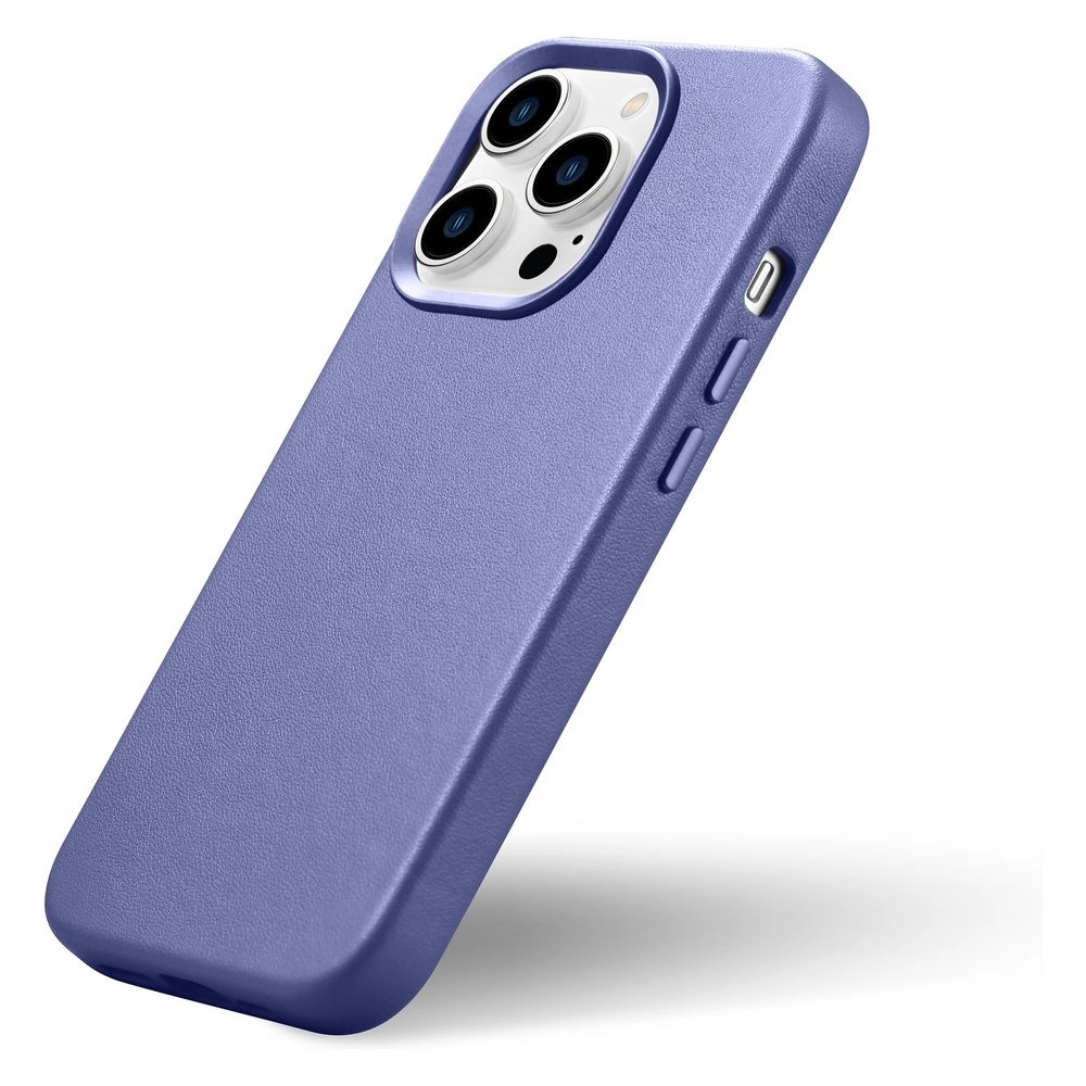 Etui iCarer Case Leather MagSafe Apple iPhone 14 Pro jasnofioletowy
