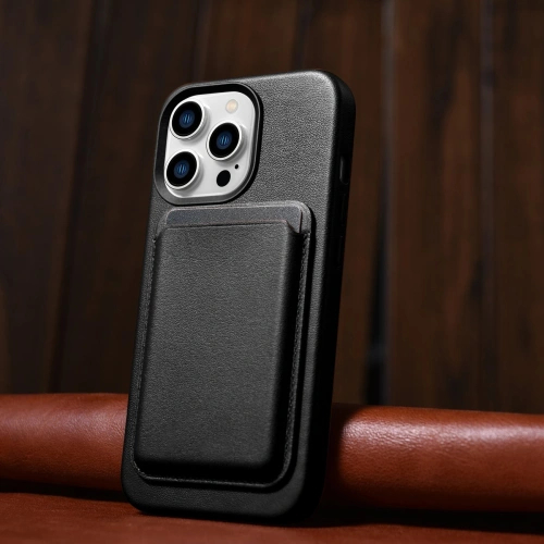 Kup Etui iCarer Case Leather MagSafe Apple iPhone 14 Pro Max fekete - ICR355 - {ean13} - Sklep Home Screen