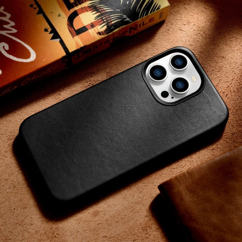Kup Etui iCarer Case Leather MagSafe Apple iPhone 14 Pro Max fekete - ICR355 - {ean13} - Sklep Home Screen