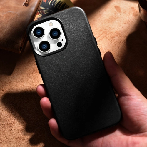 Kup Etui iCarer Case Leather MagSafe Apple iPhone 14 Pro Max černé - ICR355 - {ean13} - Sklep Home Screen