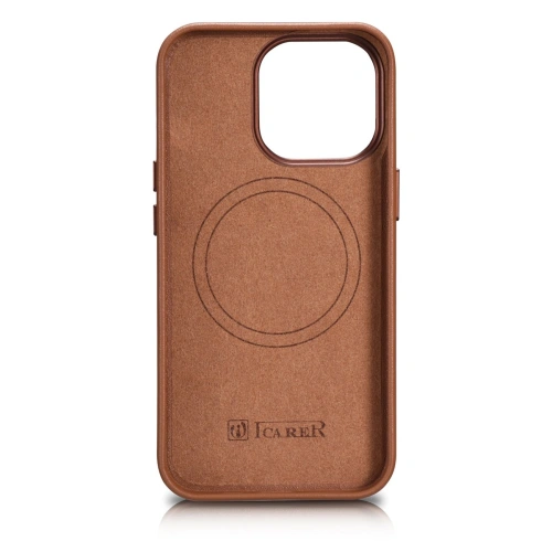 Kup Etui iCarer Case Leather MagSafe Apple iPhone 14 Pro Max barna - ICR356 - {ean13} - Sklep Home Screen