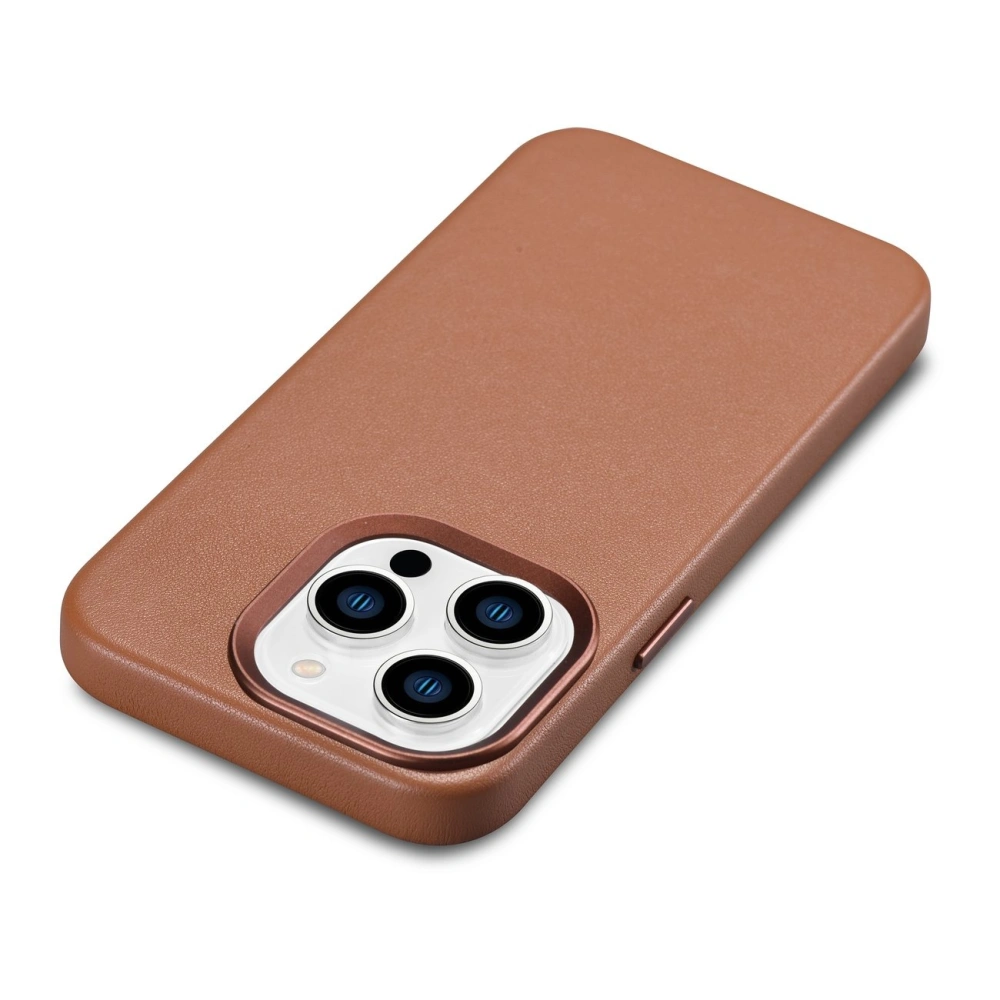 Etui iCarer Case Leather MagSafe Apple iPhone 14 Pro Max brązowy