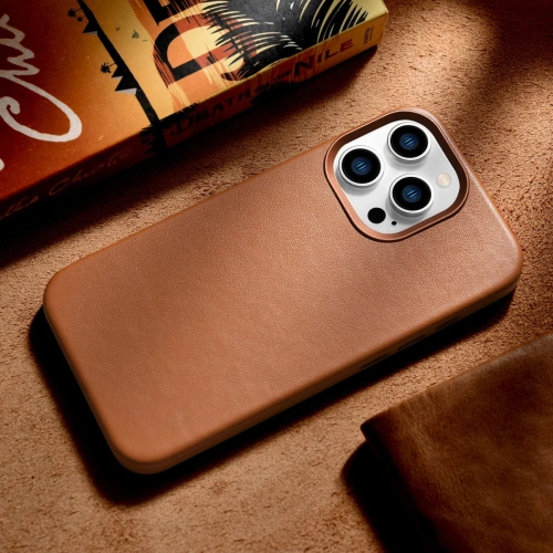Kup Etui iCarer Case Leather MagSafe Apple iPhone 14 Pro Max barna - ICR356 - {ean13} - Sklep Home Screen