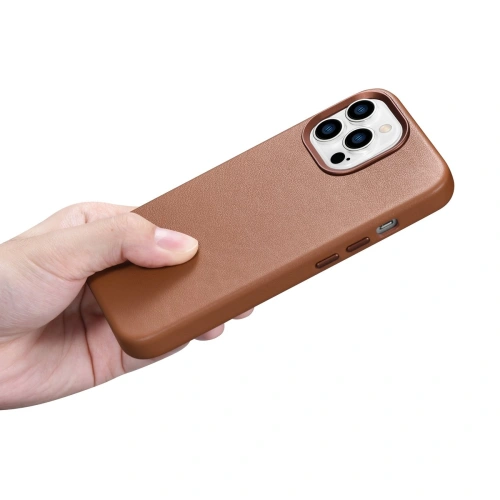 Kup Etui iCarer Case Leather MagSafe Apple iPhone 14 Pro Max barna - ICR356 - {ean13} - Sklep Home Screen