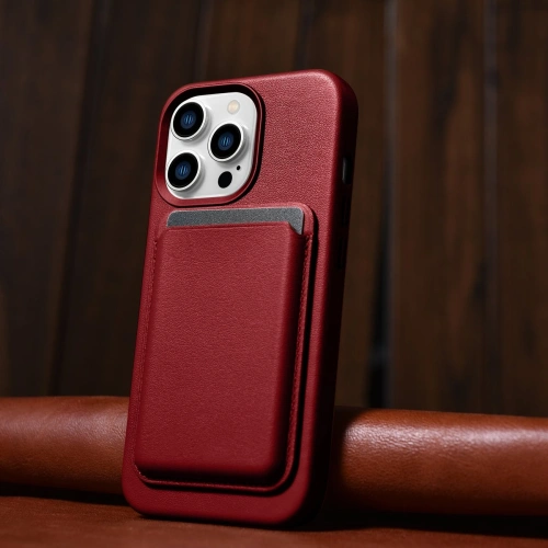 Kup Case iCarer Case Leder MagSafe Apple iPhone 14 Pro Max rot - ICR357 - {ean13} - Sklep Home Screen
