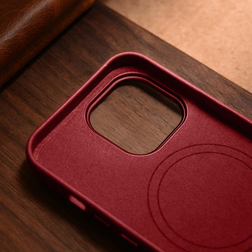 Kup Case iCarer Case Leder MagSafe Apple iPhone 14 Pro Max rot - ICR357 - {ean13} - Sklep Home Screen