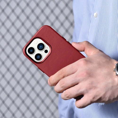 Kup Case iCarer Case Leder MagSafe Apple iPhone 14 Pro Max rot - ICR357 - {ean13} - Sklep Home Screen